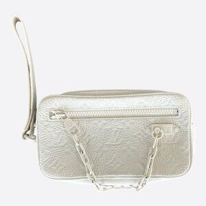 Louis Vuitton White Taurillon Monogram Pochette Volga